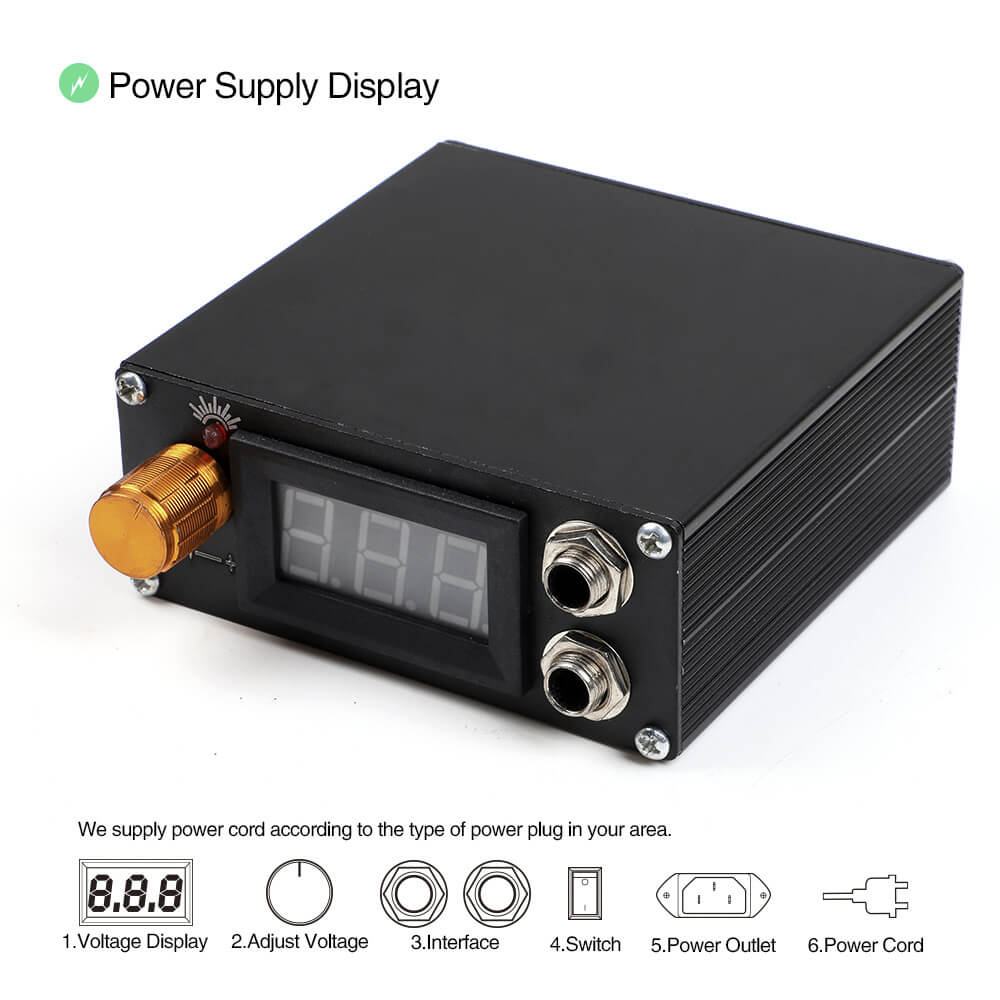 Bluerockt Digital LCD Tattoo Power Supply