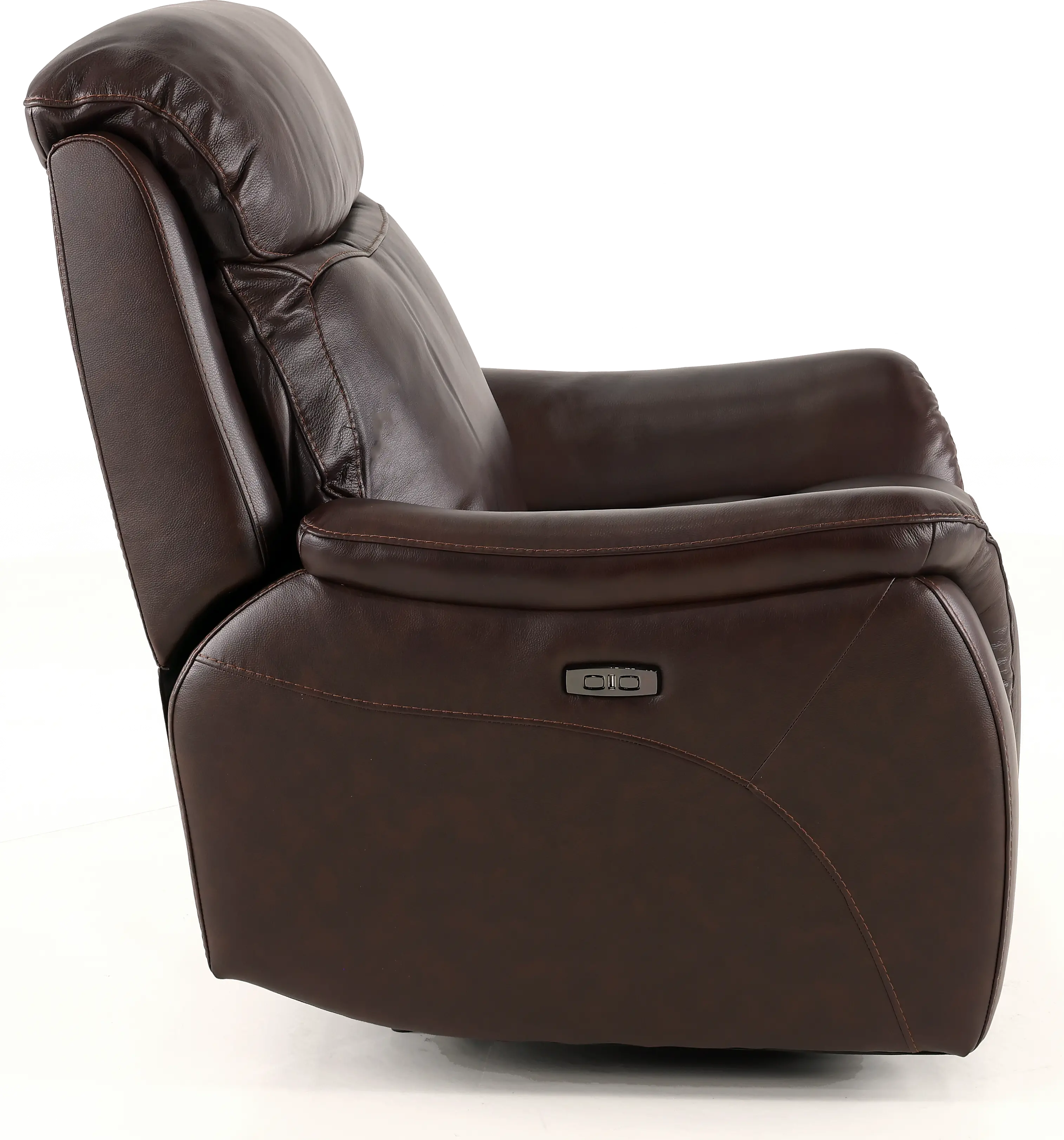 Happy-Happy Brown Leather-Match Power Recliner