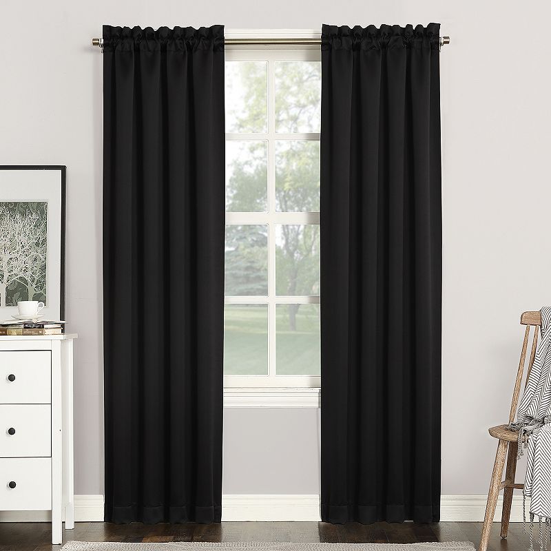 Sun Zero 1-Panel Ludlow Blackout Rod Pocket Window Curtain