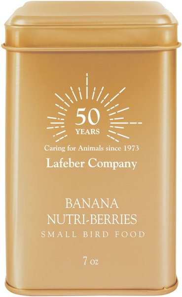 Lafeber Banana Nutri-Berries Small Bird Food， 7-oz tin