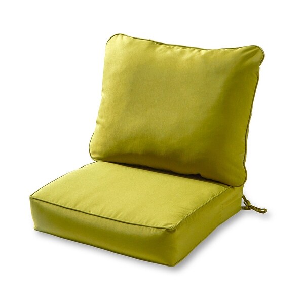 25 x 25 x 5 in Deep Seat Cushion Set， with Back Pillow