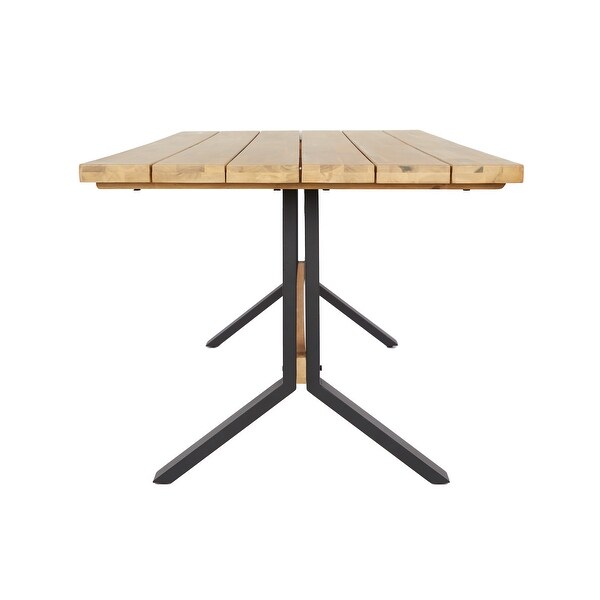 SEI Furniture Shenley WeatherResistant Natural Wood Dining Table