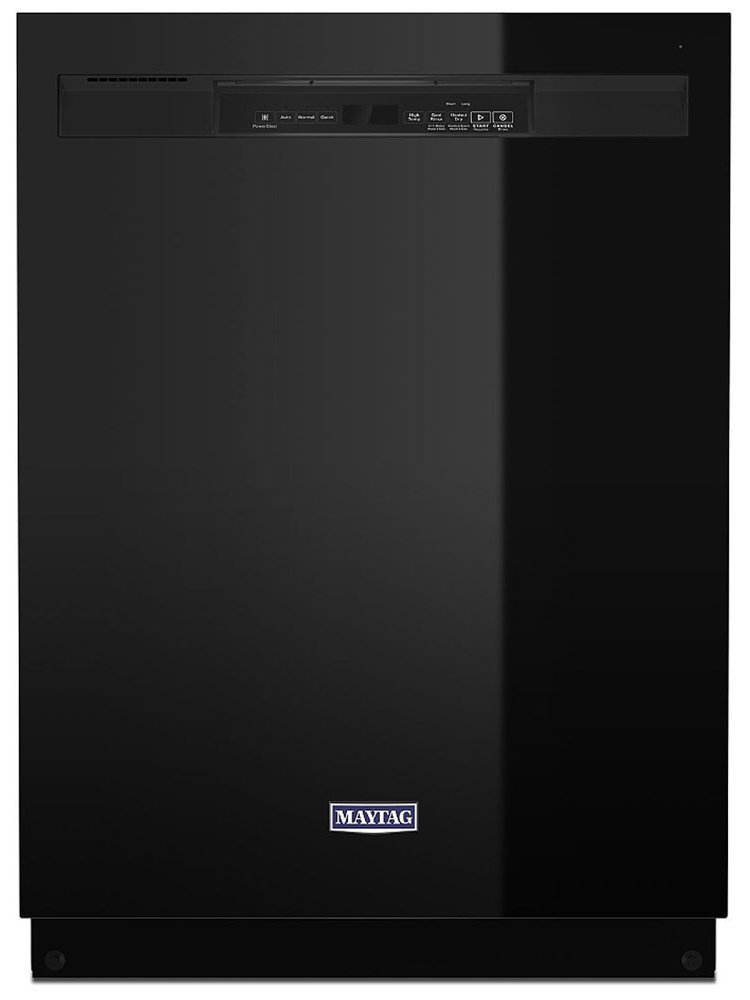 Maytag Black Dishwasher With Stainless Steel Tub And Dual Power Filtration