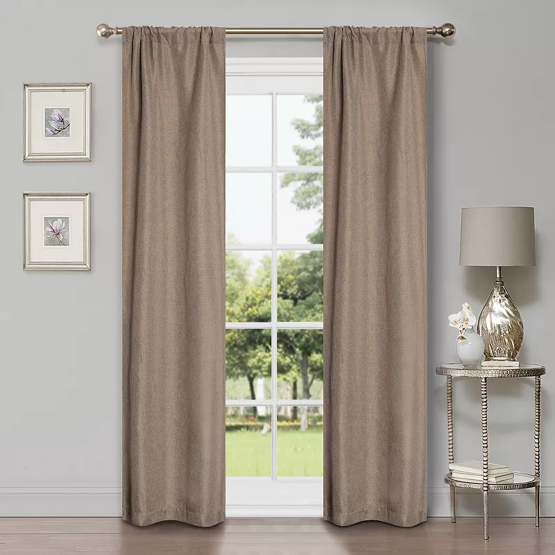 Superior Linen Blackout Rod Pocket Curtain Set