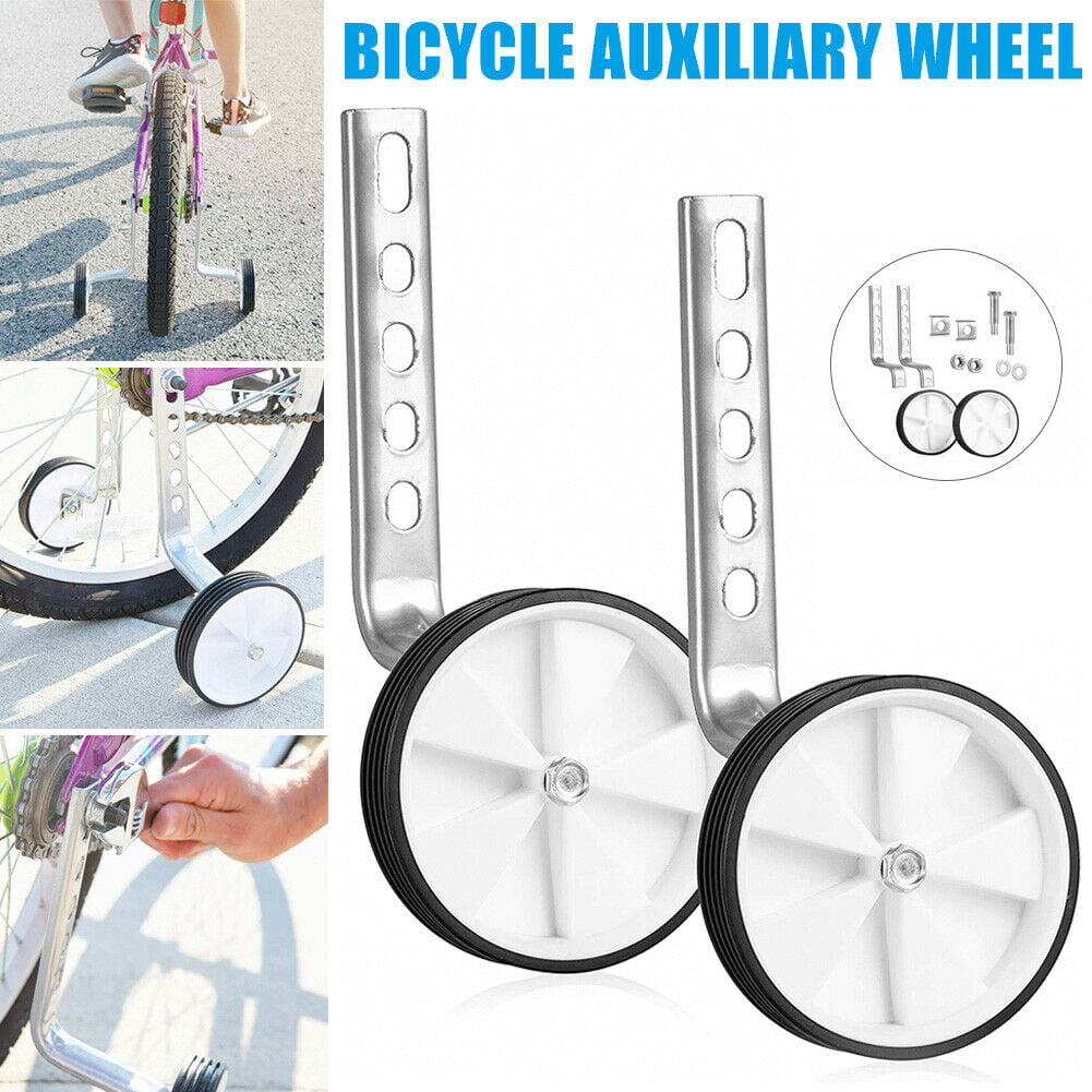 A Pair of Bicycle Mute Training Wheels for 12 14 16 18 20 inch Single Speed Bicycle stabilizer