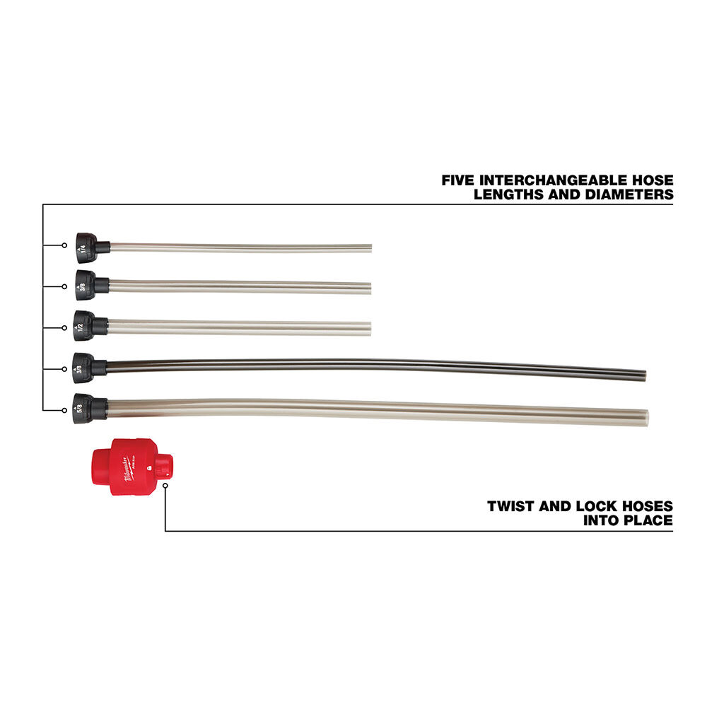 Milwaukee AIR-TIP Long Reach Flexible Micro Hose Set 49-90-2037 from Milwaukee