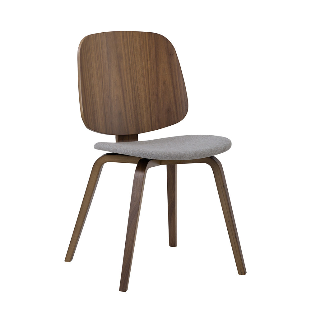 AVARIE Dining Chair -  Grey & Walnut