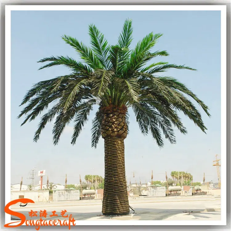 songtao large fiberglass decorative ornamental trees artificial palm tree for outdoor garden landscaping and home supplies