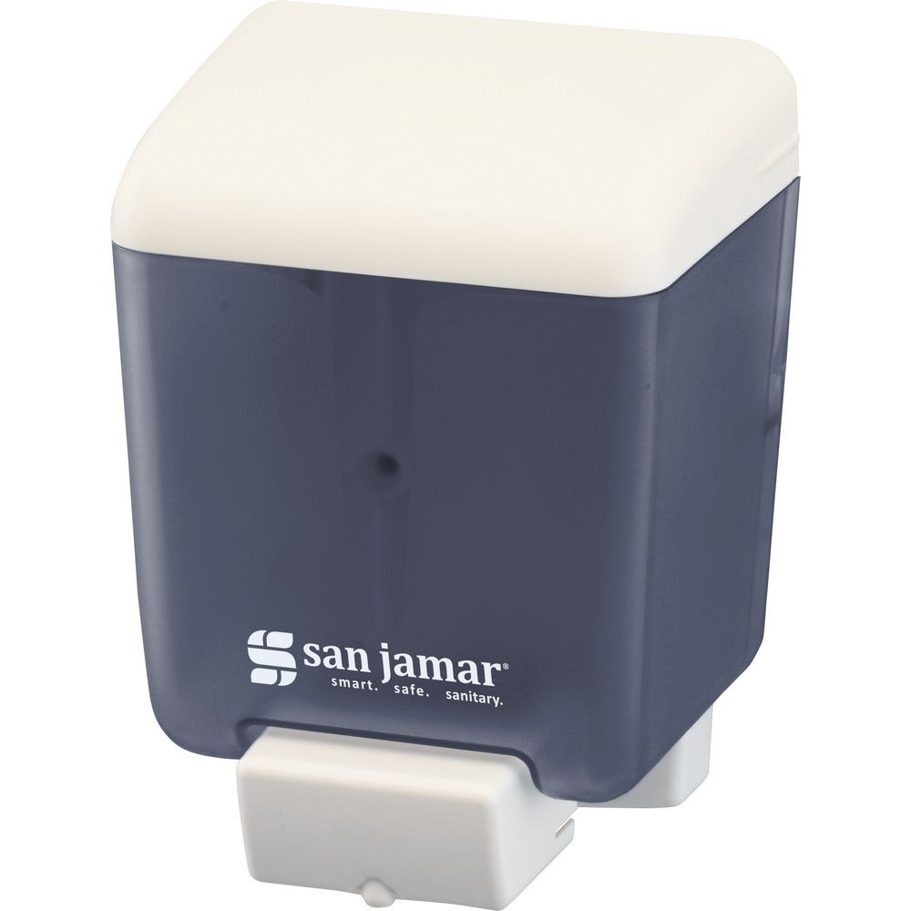 San Jamar SN30TBL Manual 30 oz. Wall-Mounted Liquid Soap Dispenser， Arctic Blue