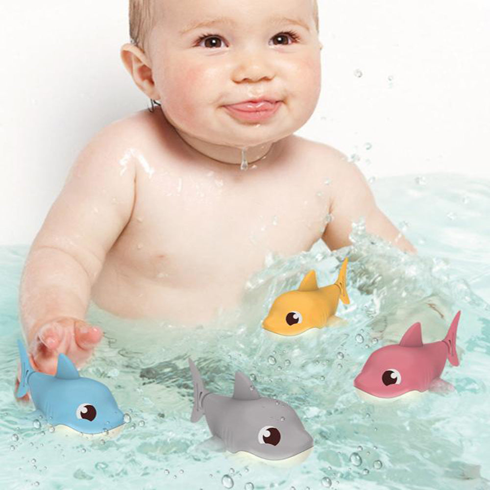 muxika Baby Bath Toys Shark Wagging Tail Rotating Device Bathtub Shower Toys for Toddlers Kids Boys Girls Pool Bathroom Toy