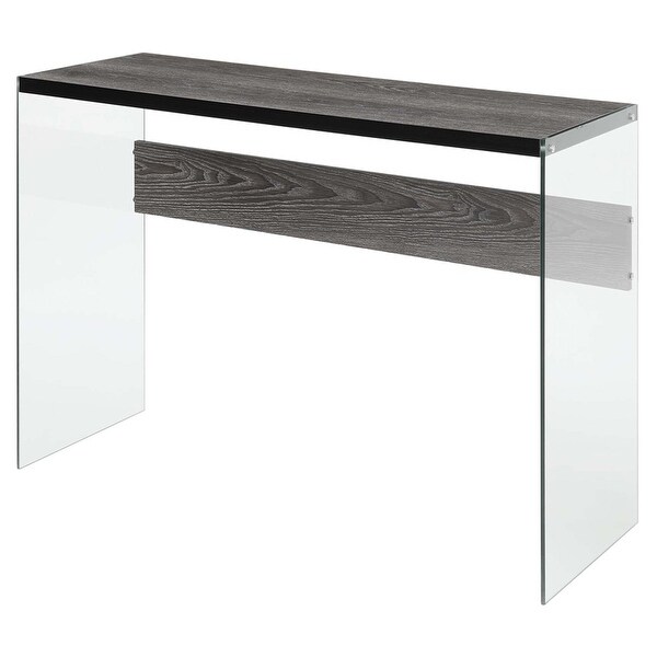 Porch and Den Urqhuart Mixed Material Glass Console Table