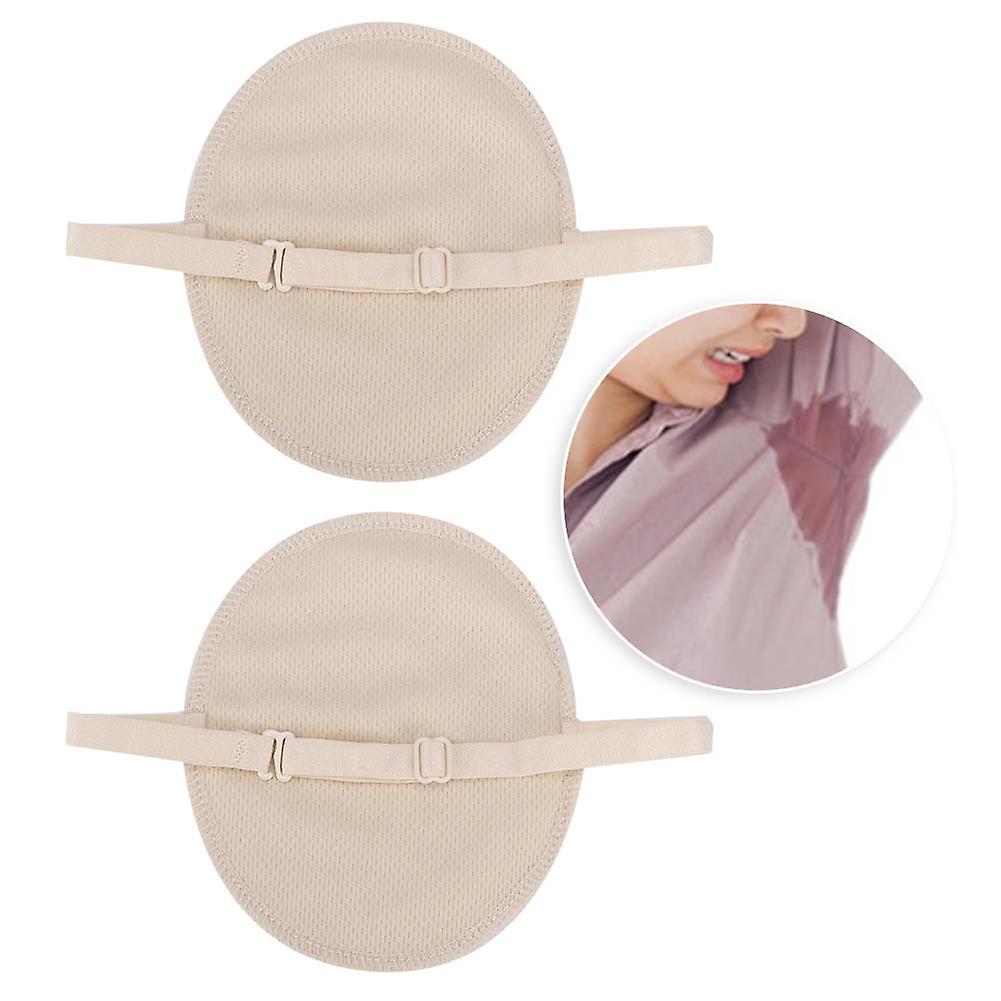 Reusable Cotton Armpit Sweat Guard Cover Underarm Sweat Absorbent Pads Skin Tone