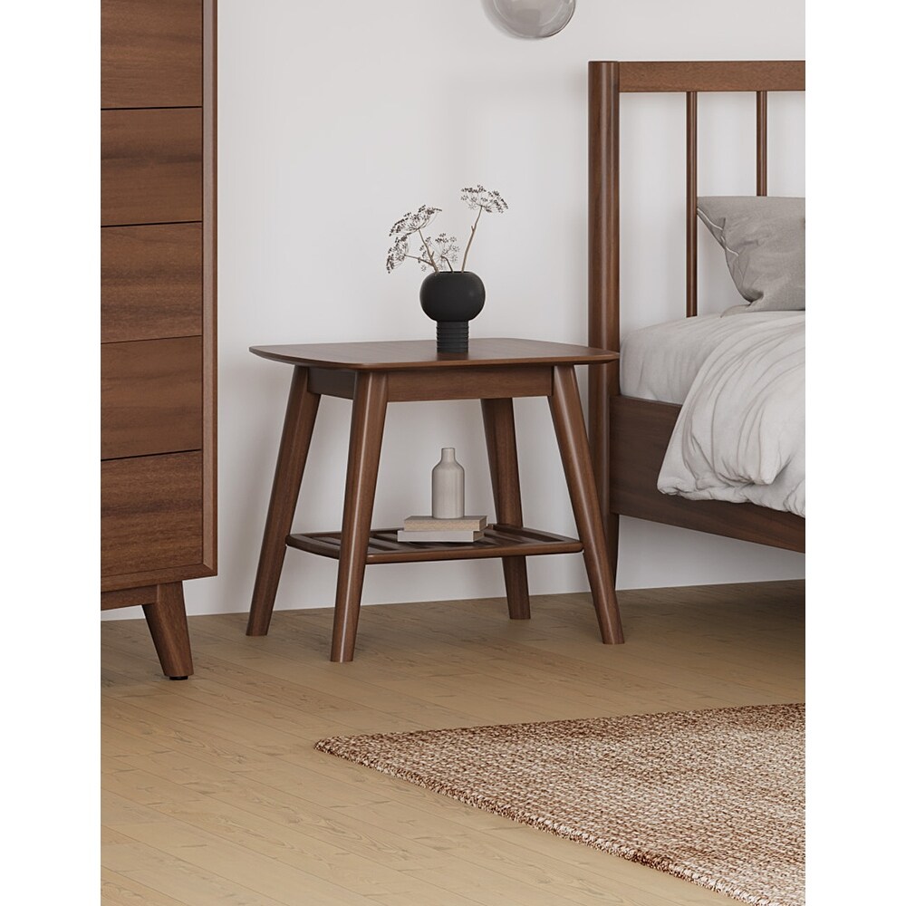 Rye Studio Santos Modern Nightstand w/ Shelf and Drawer