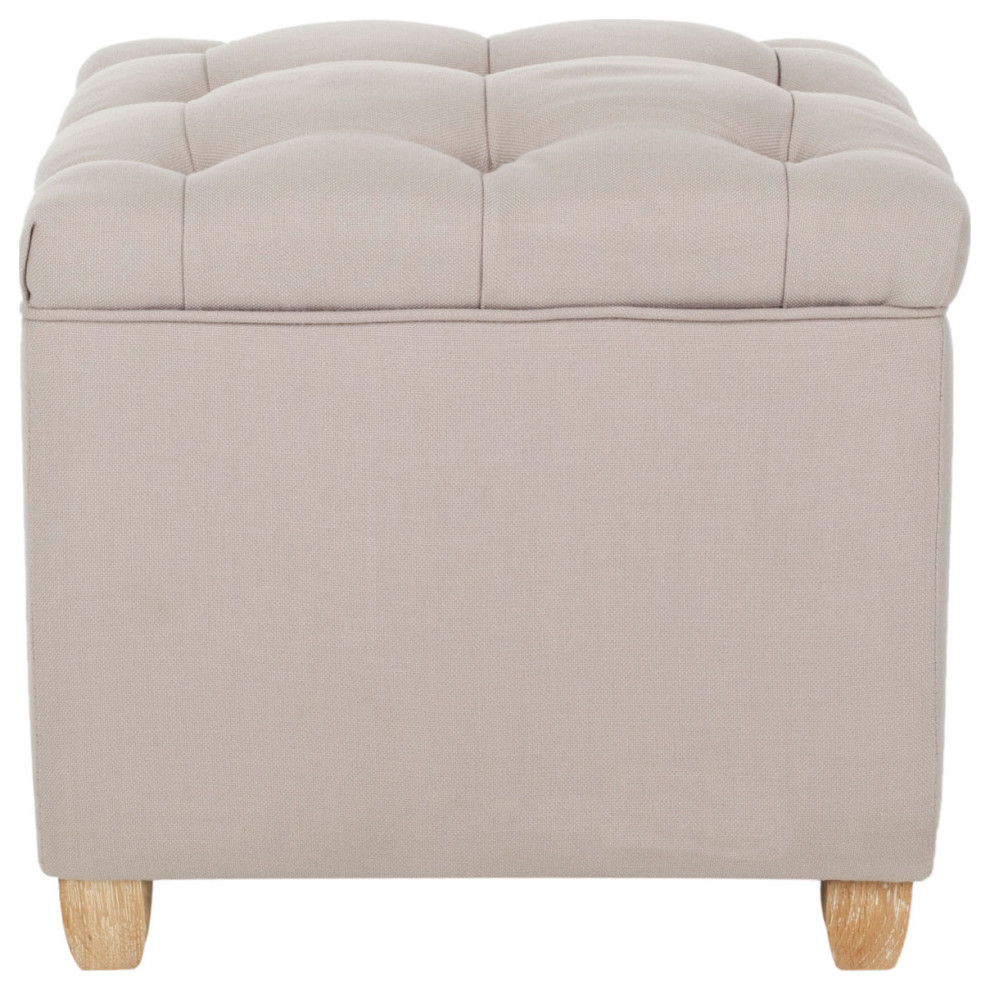 Nia Tuffted Ottoman  Taupe   Transitional   Footstools And Ottomans   by Rustic Home Furniture Deco  Houzz