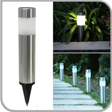 LED Outdoor Solar Lights， 12 Pack Stainless Steel Straight Outdoor Solar Lights - Waterproof