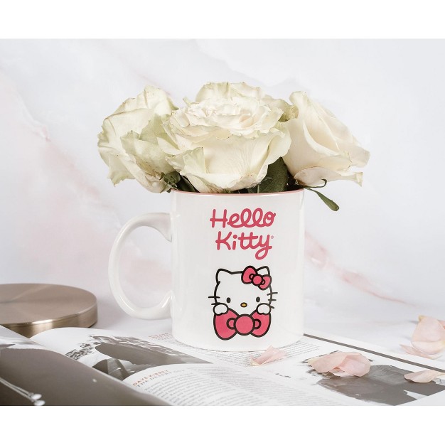 Silver Buffalo Hello Kitty Ceramic Mug Holds 20 Ounces