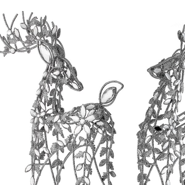 19.5 Wire Jewel Deer Set of 2