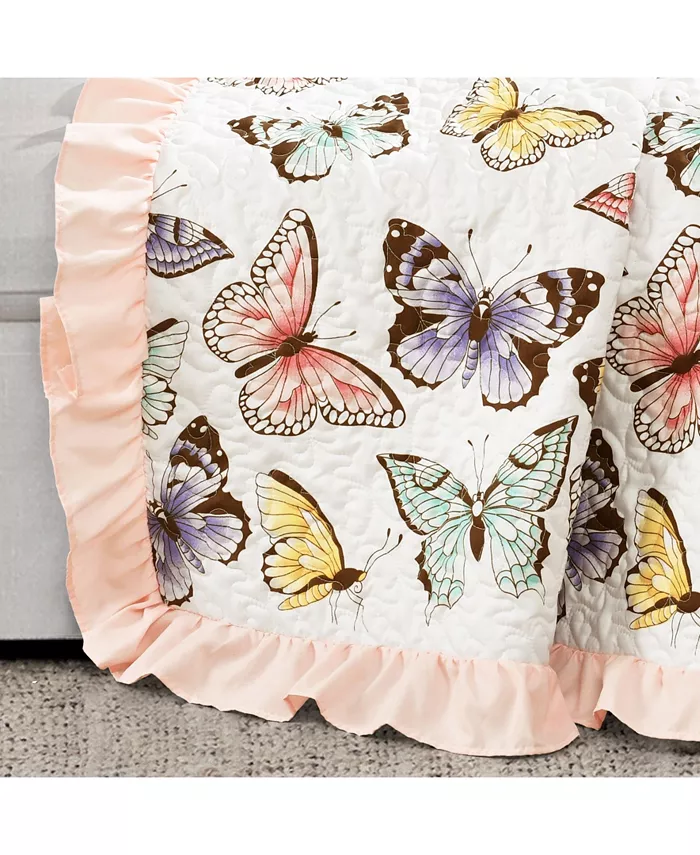 Lush Dandeacute;cor Flutter Butterfly Throw for Kids， 60