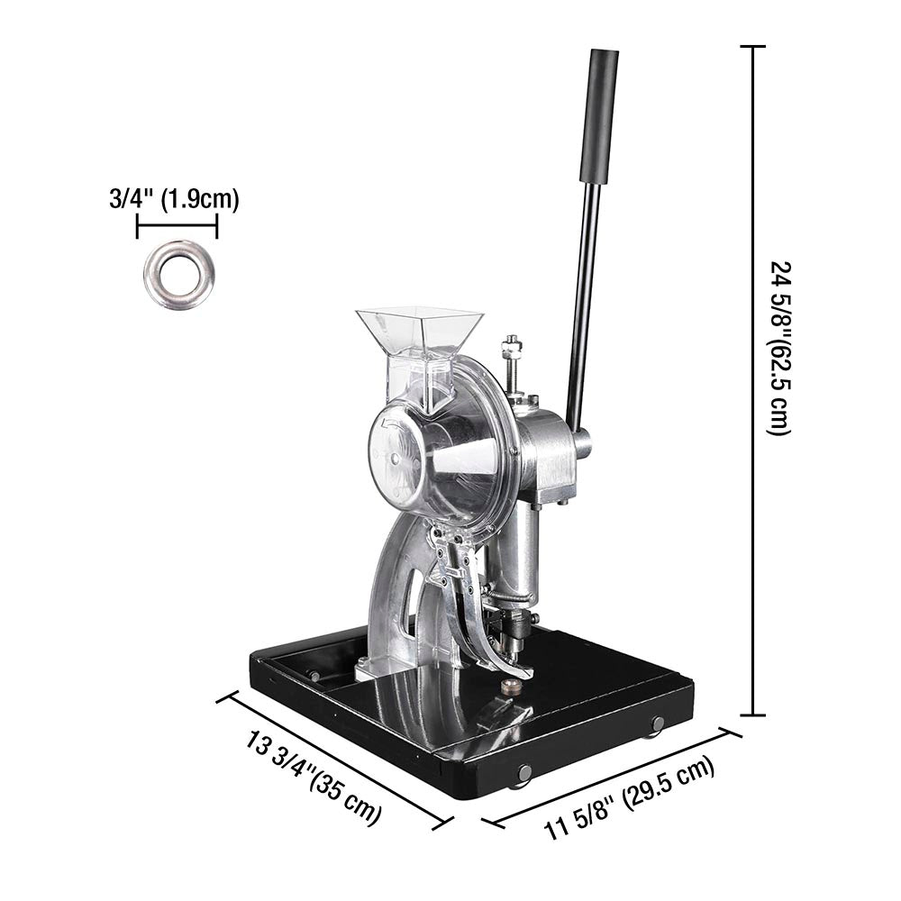 Yescom Semi-auto Grommet Tool Machine w/ 10000pc #2 Nickel Grommets