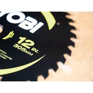 RYOBI 12 in. 40 Carbide Teeth Thin Kerf Miter Saw Blade A181201