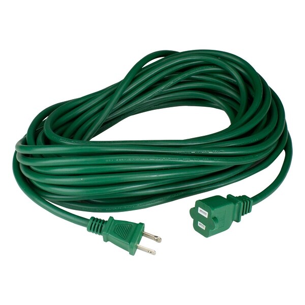 40' Green 2Prong Outdoor Extension Power Cord with End Connector