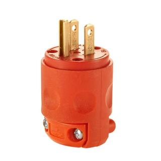 Leviton 15 Amp 125-Volt 3-Wire Plug Orange R51-515PV-0OR