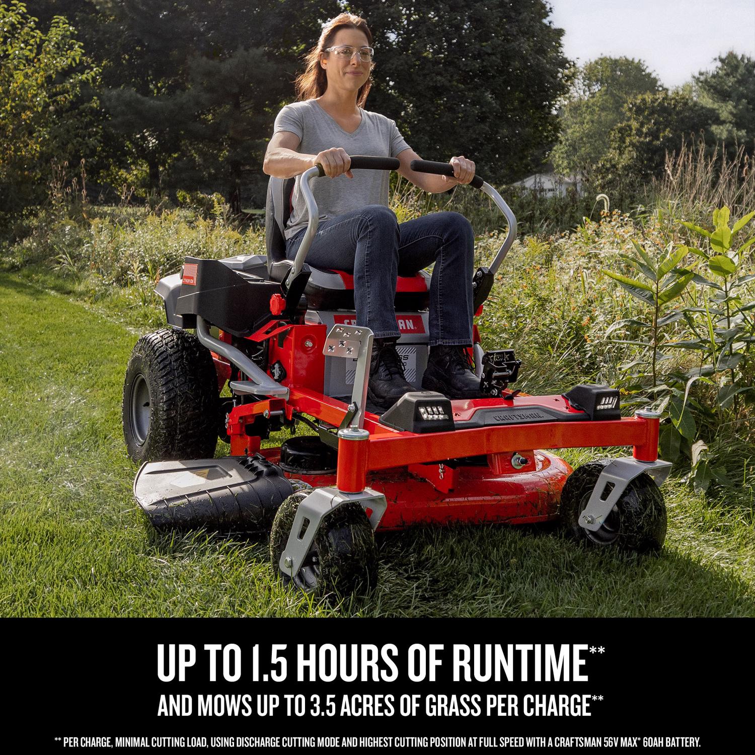 Craftsman CMCRM233401 42 in. Electric 56 V Battery Zero Turn Riding Mower Kit (Battery \u0026 Charger)