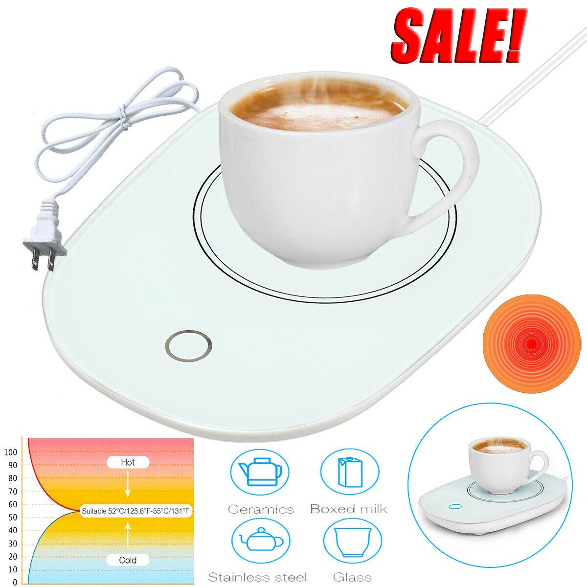 Smart Electric Coffee Cup Mug Heater Pad Auto Warmer Tea Milk Drink Shut Off