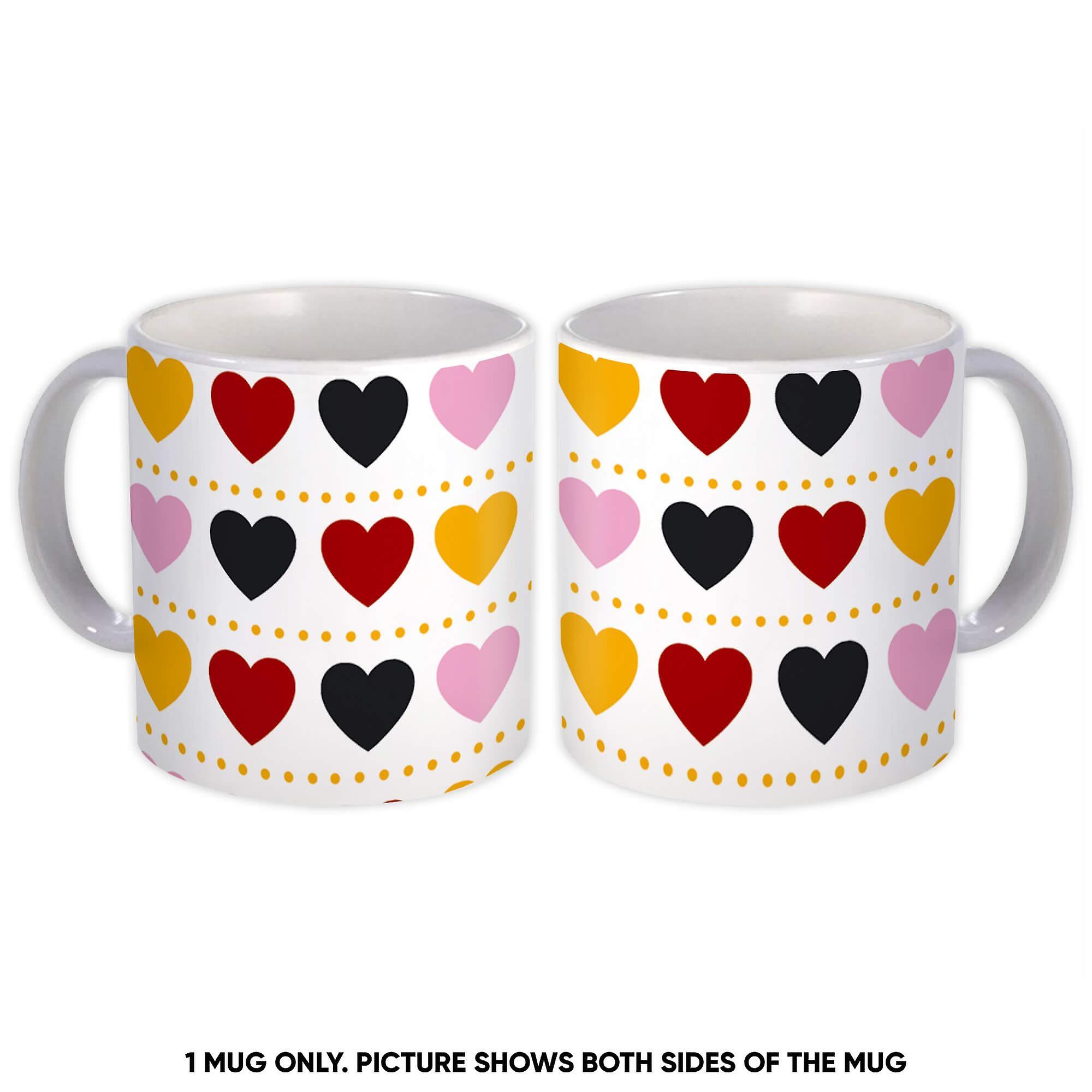 Gift Mug: Hearts In Rows Love