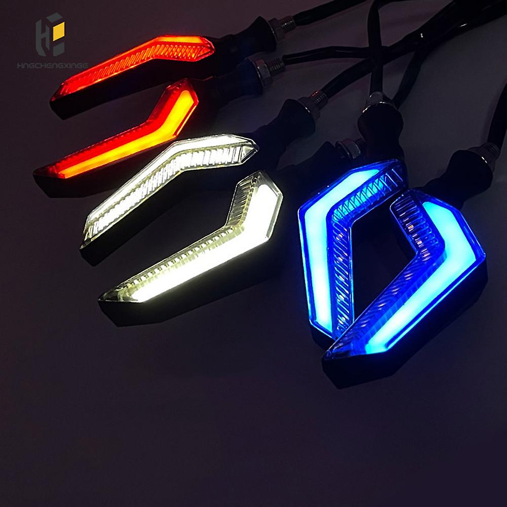 2 Pieces Motorcycle Turn Signal Electric Vehicle Highlight Modified Turn Signal For Scooter Electric Bike Atv Black