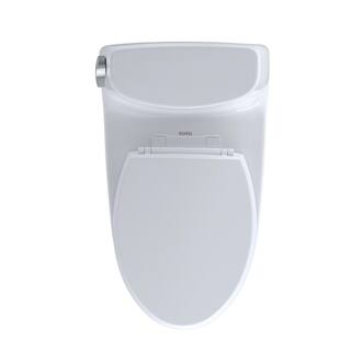 TOTO Carlyle II 1-Piece 1.28 GPF Single Flush Elongated ADA Comfort Height Toilet in Cotton White SoftClose Seat Included MS614124CEFG#01