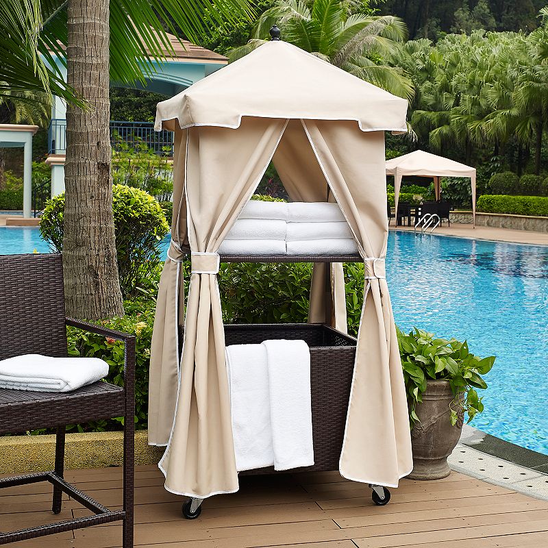 Palm Harbor Faux Wicker Towel Valet