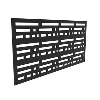 Barrette Outdoor Living 2 ft. x 4 ft. Morse Black Polypropylene Decorative Screen Panel 73004796