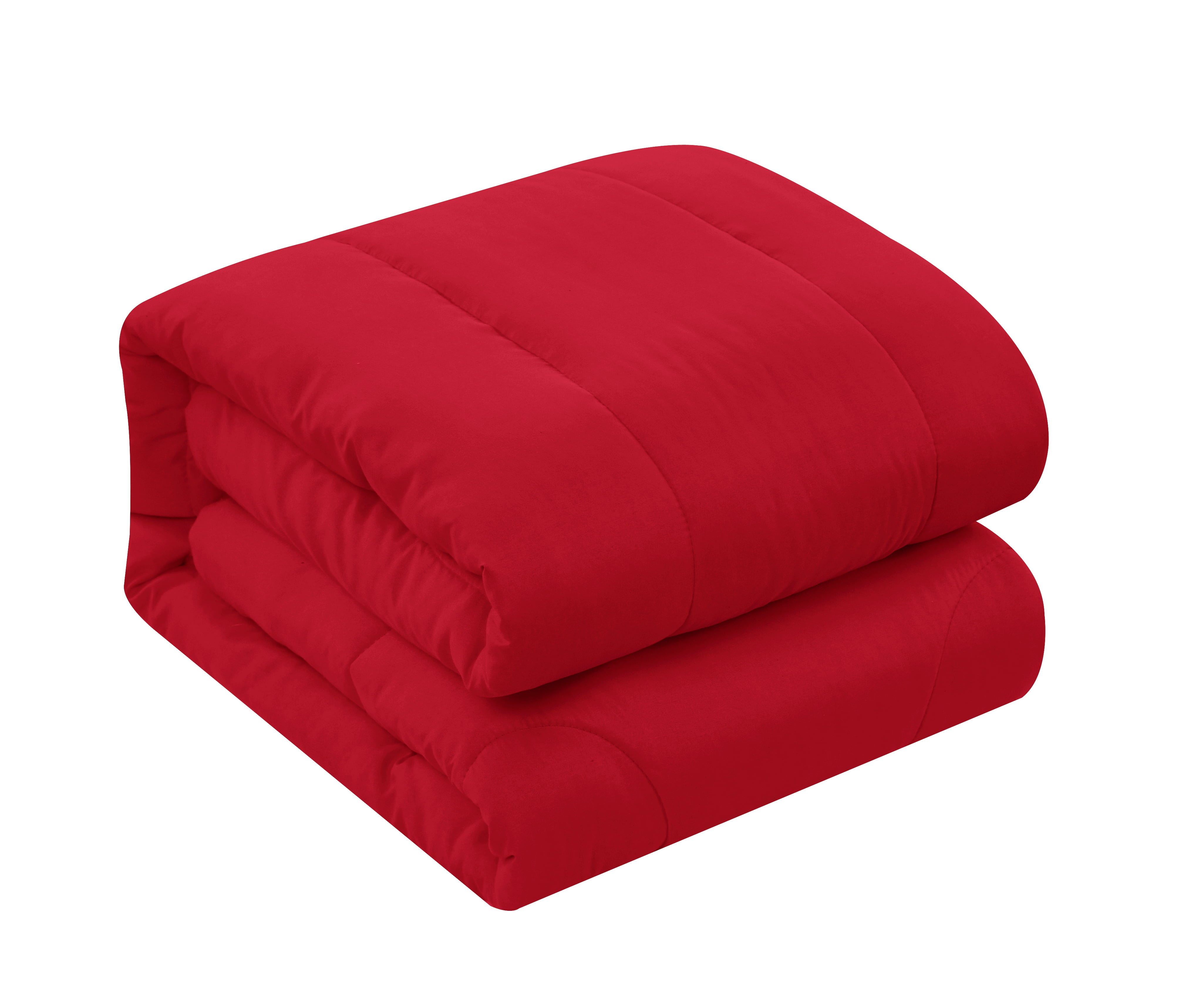 Pop Shop Pop Shop Solid Comforters Back to College Red Solid Print Polyester Comforters， Twin-XL， Washable