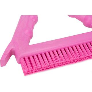 CFS Brands Sparta 9 in. Pink Polyester Tile and Grout Brush (4-Pack) 41323EC26