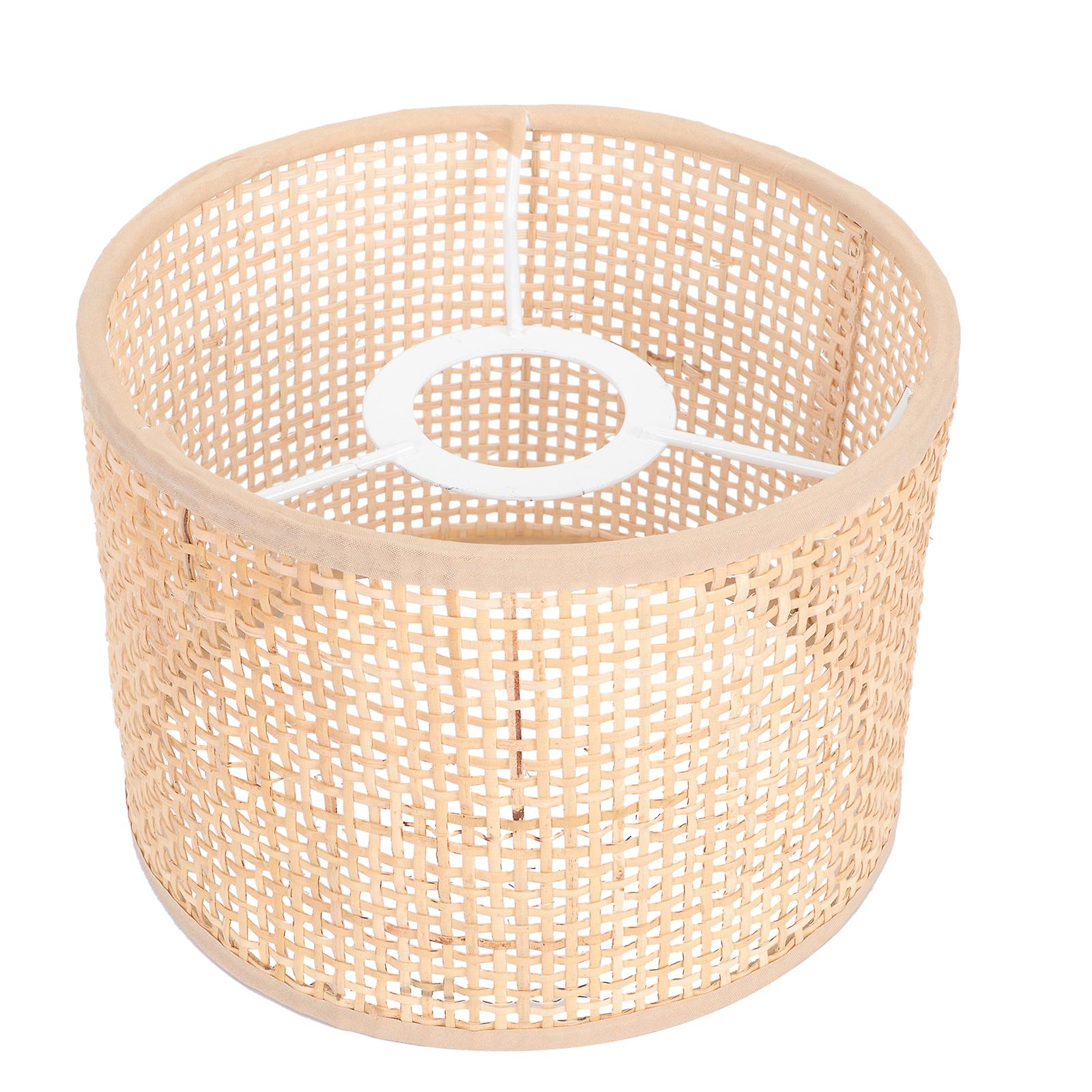 Rattan Woven Lampshade Rattan Hand Woven Lamp Cover Rattan Lamp Protective Cover