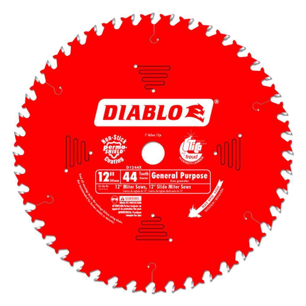 DIABLO 12 in. x 44-Tooth General Purpose Circular Saw Blade (15-Pack) D1244X015