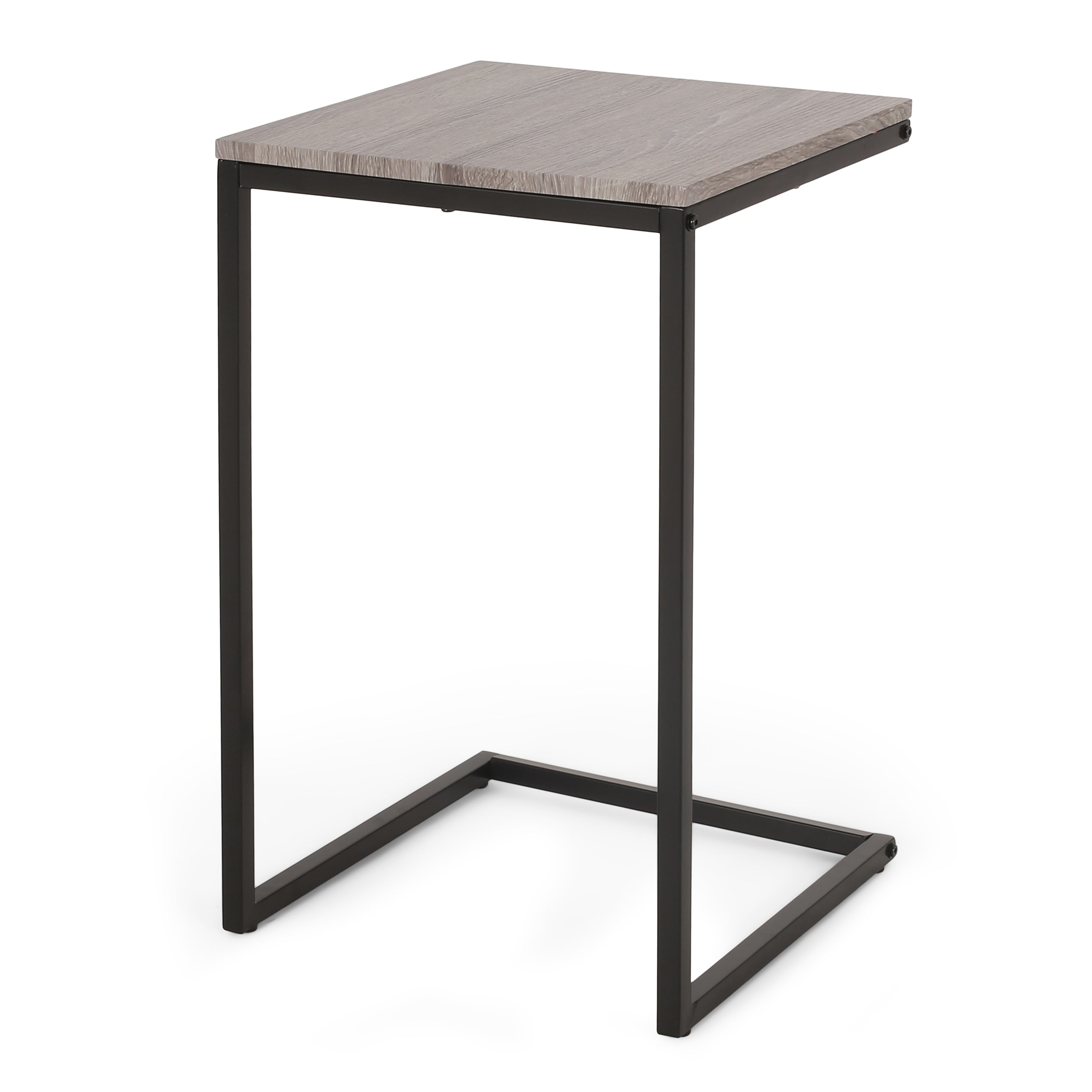 Buker Modern Industrial C-Shaped Side Table