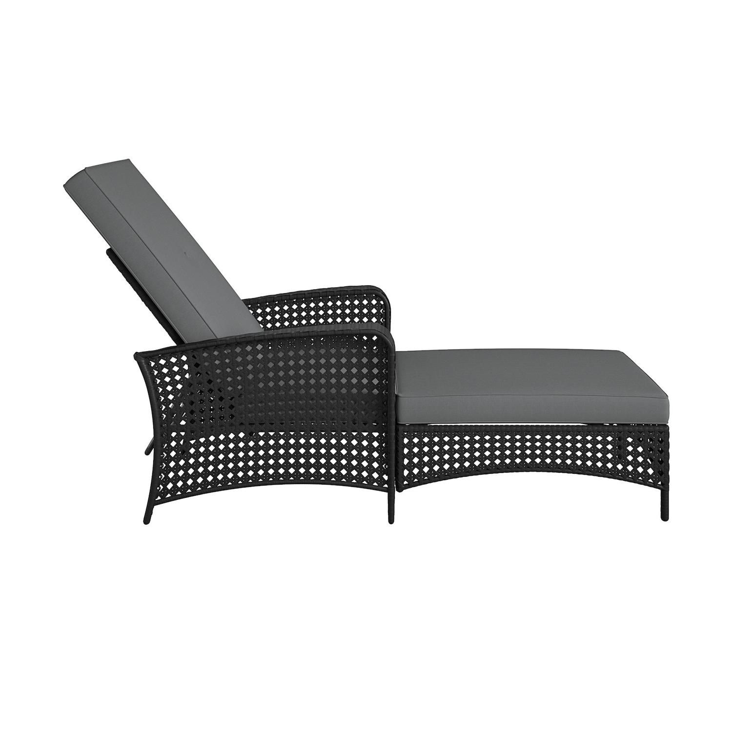 Cosco Lakewood Wicker Indoor / Outdoor Adjustable Chaise Lounge Chair