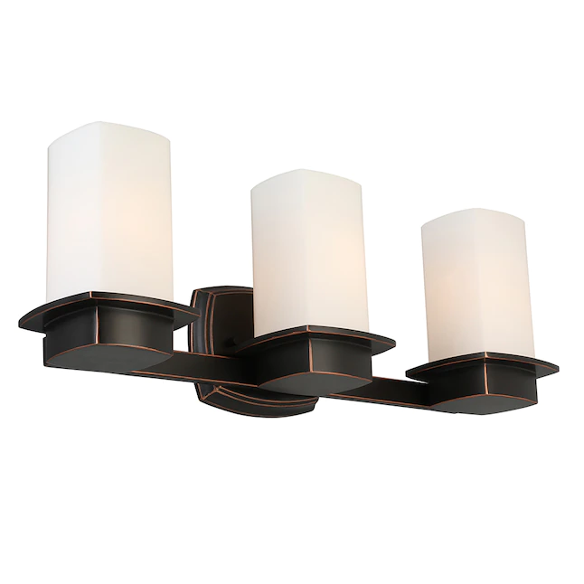 EGLO 203986A Vlacker 22.99-in 3-Light Bronze Transitional Vanity Light