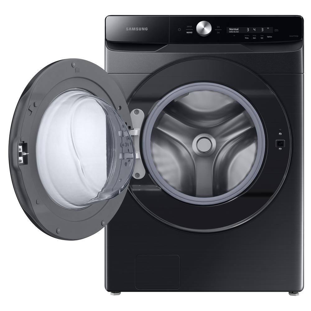  5 cu. ft. Smart High-Efficiency Front Load Washer with Smart Dial and Super Speed in Brushed Black WF50A8600AV