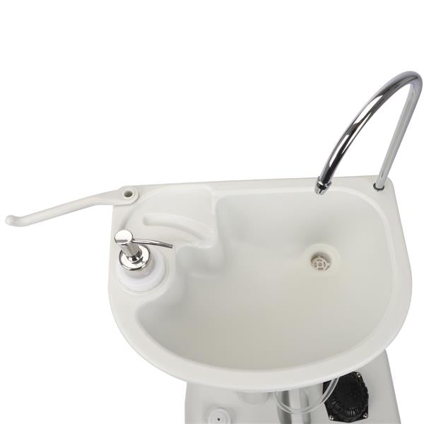 Portable Removable Outdoor Wash Basin, White Color