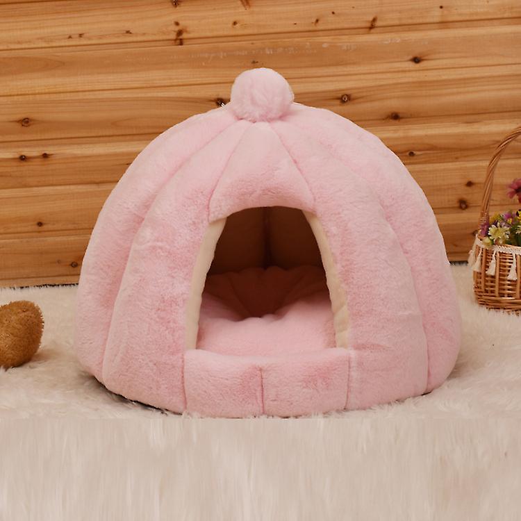 Deep Sleep At Home Round Dog Nest Semi Enclosed Cat Nest Rabbit Fleece Autumn And Winter Nest Cushion Pet Nest Small And Medium Dogs