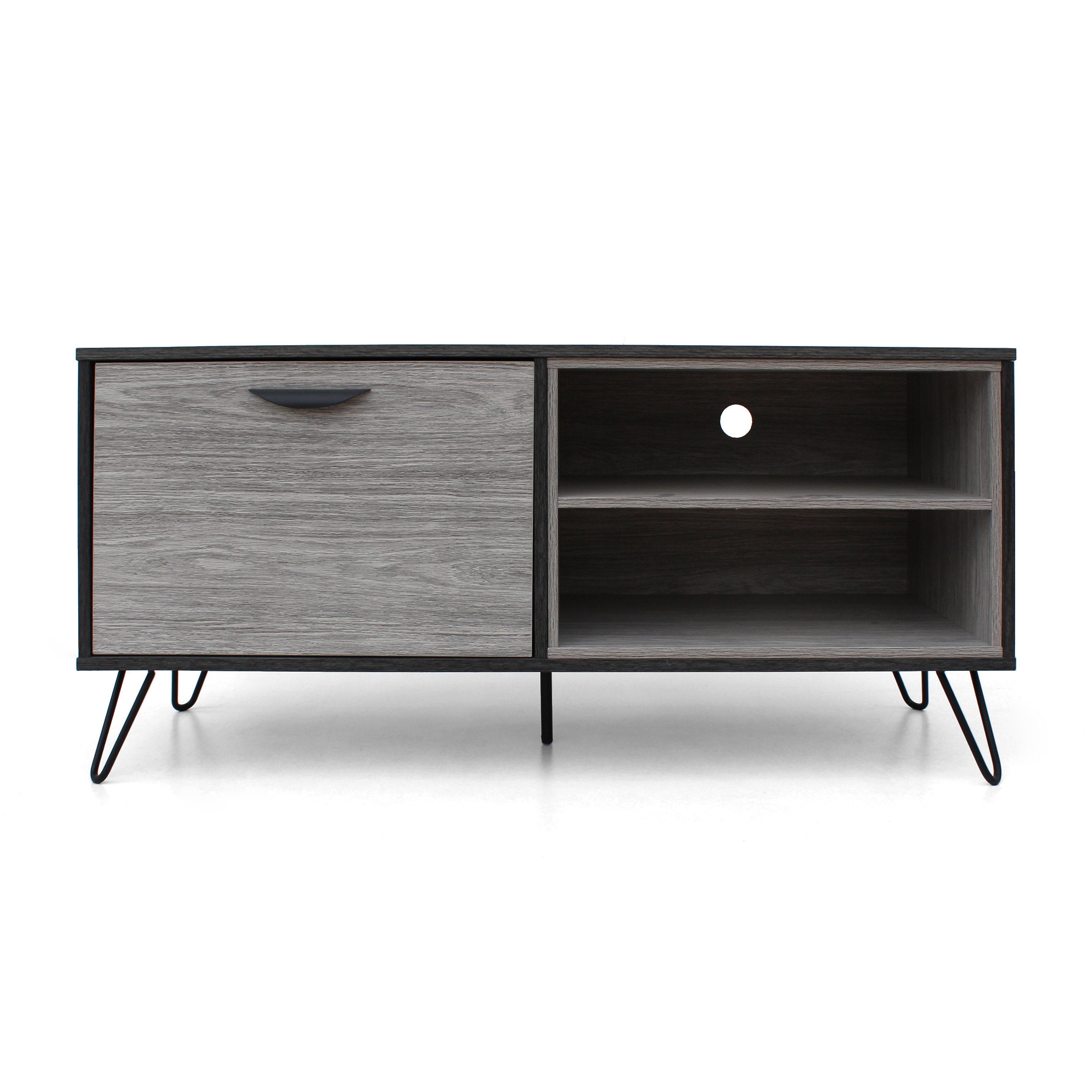 Vivian Mid Century Modern Cabinet & Shelves TV Stand