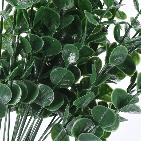 30Pcs 15 Artificial Eucalyptus Leaves Stems Faux Greenery for Decor