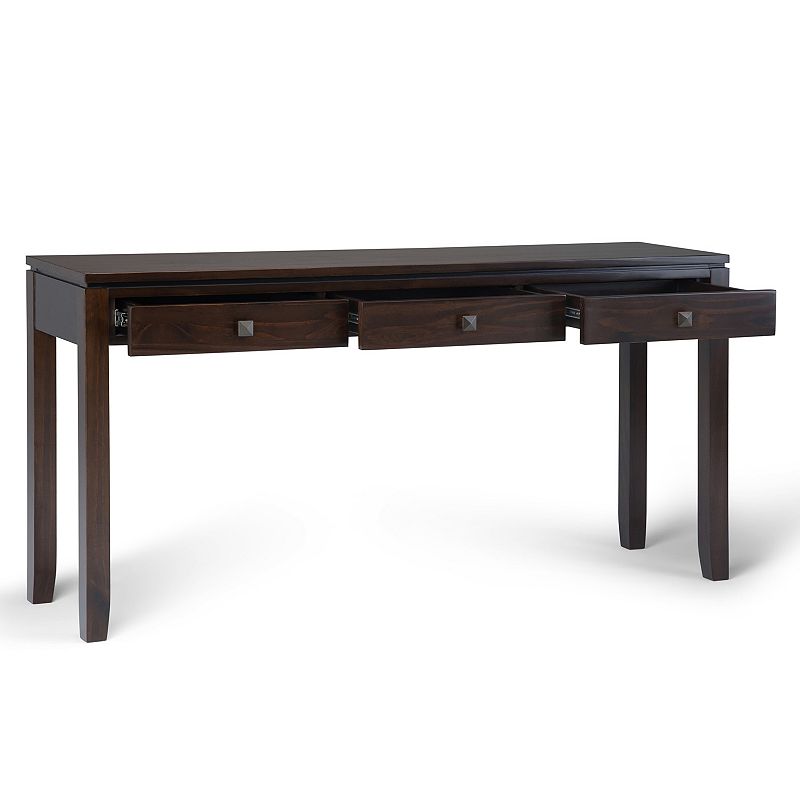 Simpli Home Cosmopolitan Contemporary Console Sofa Table - Mahogany Brown