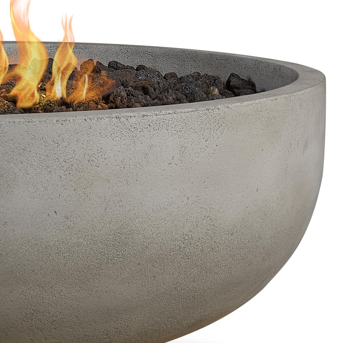 Signature Grand Lake 38 Inch Propane Fire Bowl in Fog