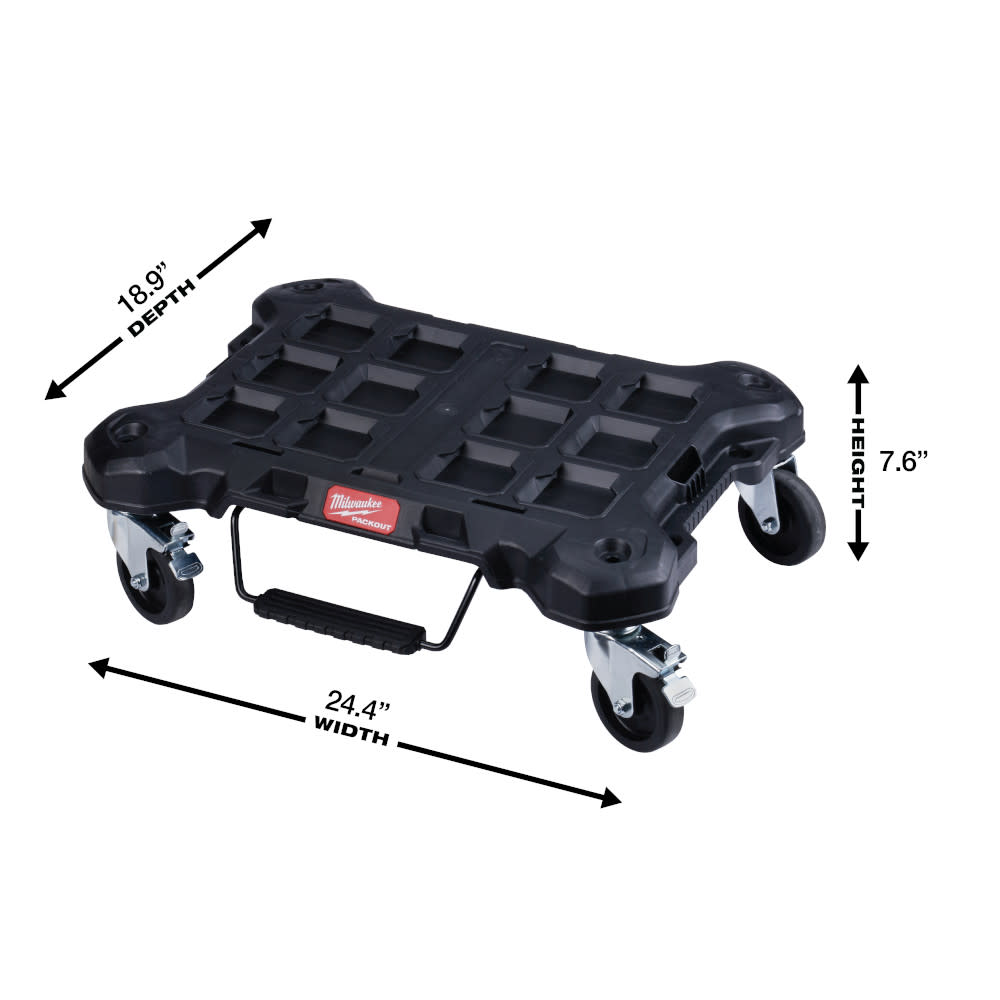 Milwaukee PACKOUT XL Tool Box 2 Drawer Tool Box Dolly Bundle ;