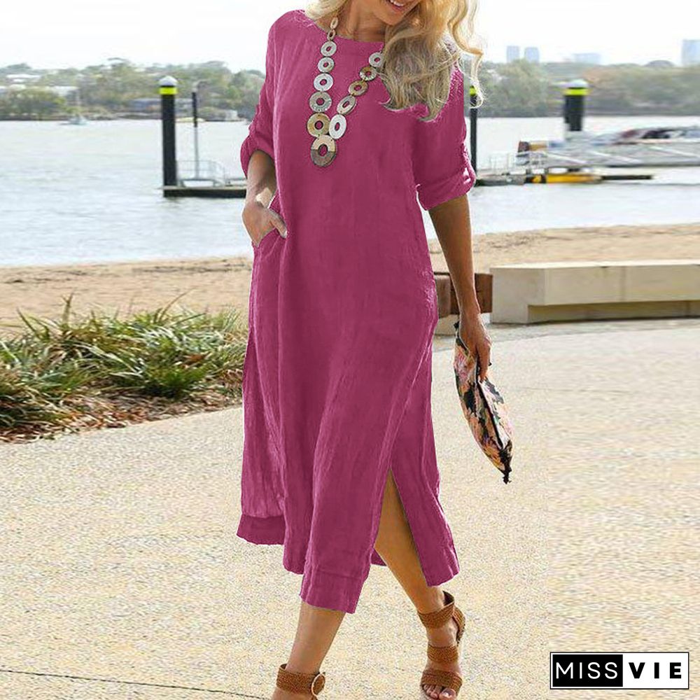 Long Sleeved Shirt Midi Dress