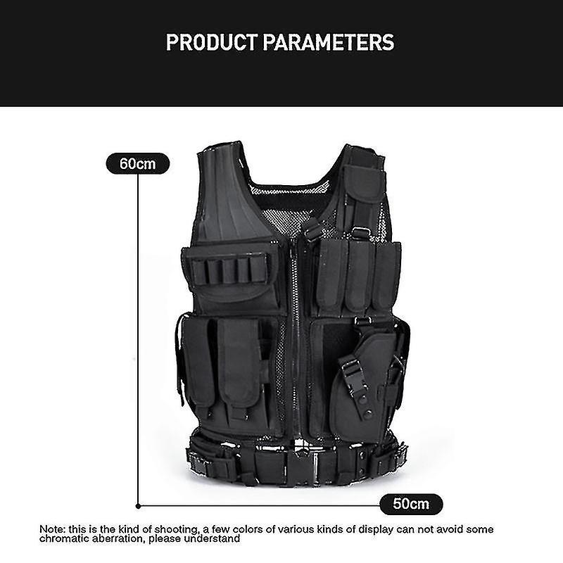 Tactical Vest Military Combat Armor Vests Mens Tactical Hunting Vest Army Adjustable Armor Outdoor Cs Training Vest Airsoft